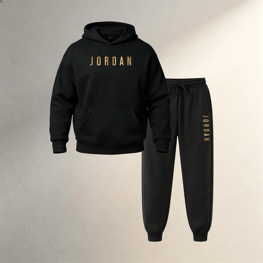 Street Fashion Clothing - Herrenbekleidung 2-teiliger Pullover-Hoodie Herbst Winter Sport