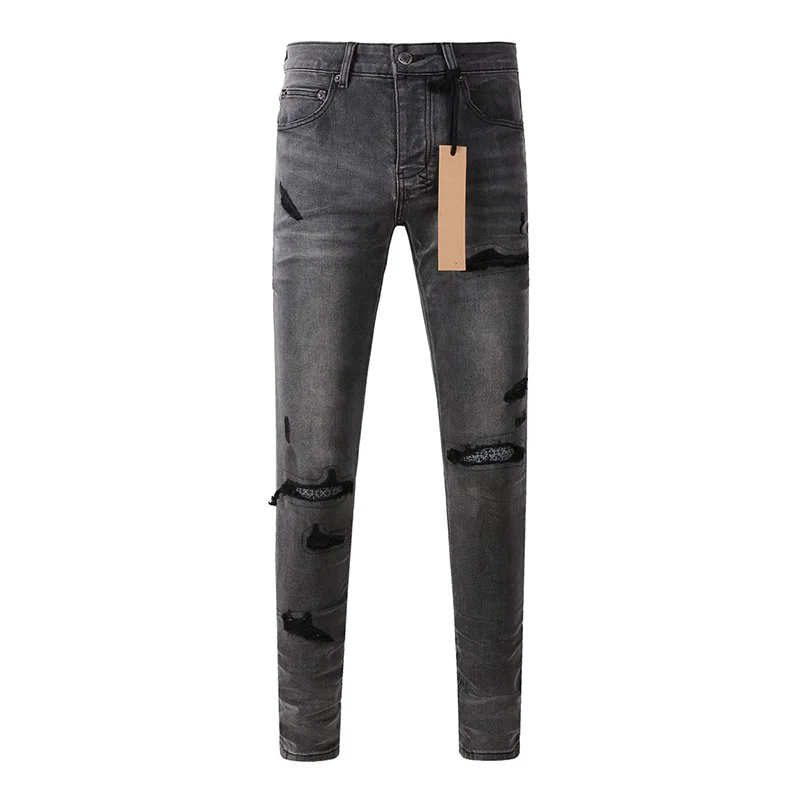 Distressed Jean Rip - Herren High Street Distressed Ash Grey