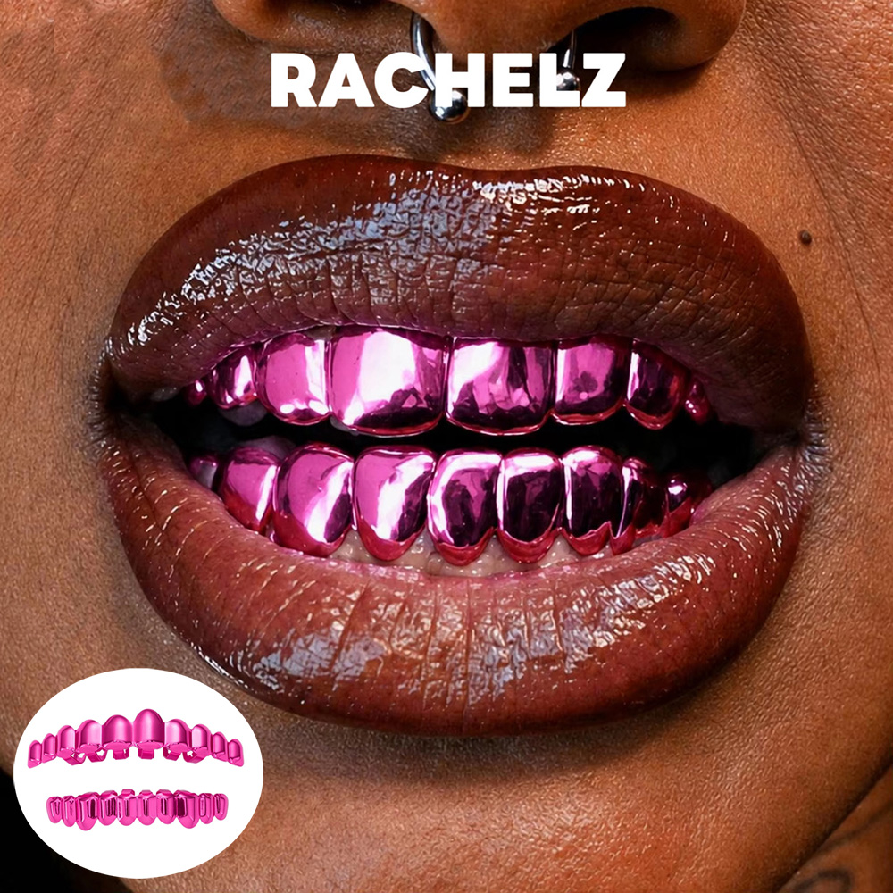 Street Fashion Jewelry - RACHELZ Sweet Cool 6/8/10 Spiegelrosa Grillz