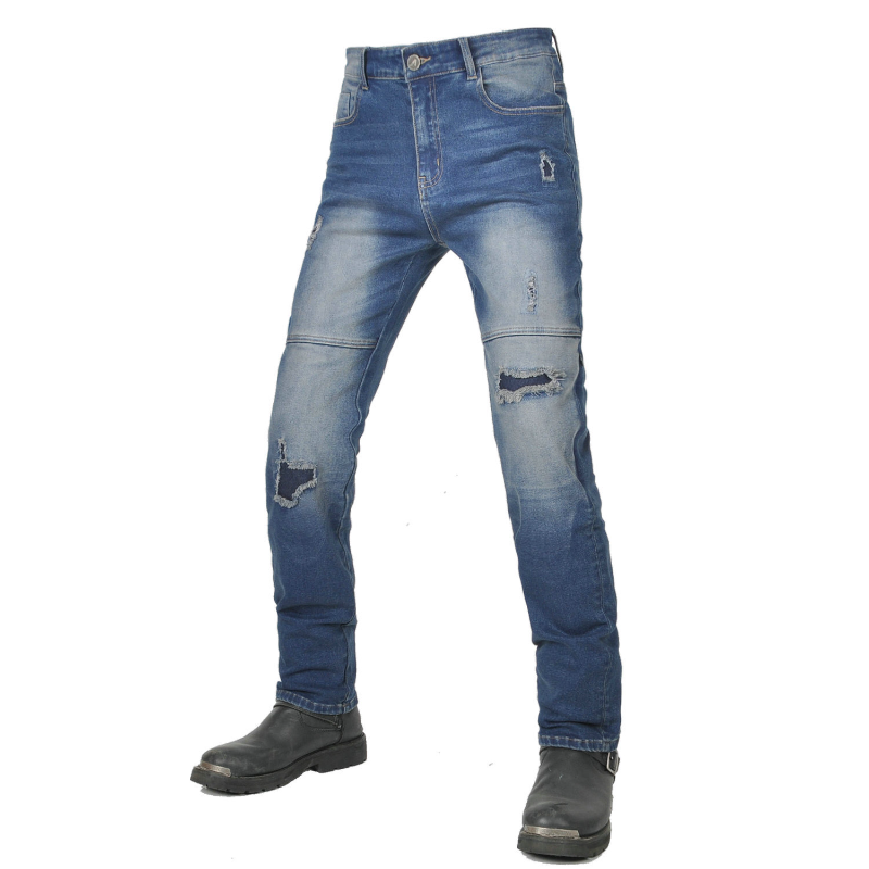 Distressed Jean Rip - 2026 Modische Damen-Motorrad-Schutzjeans, gewaschene, zerrissene Vintage