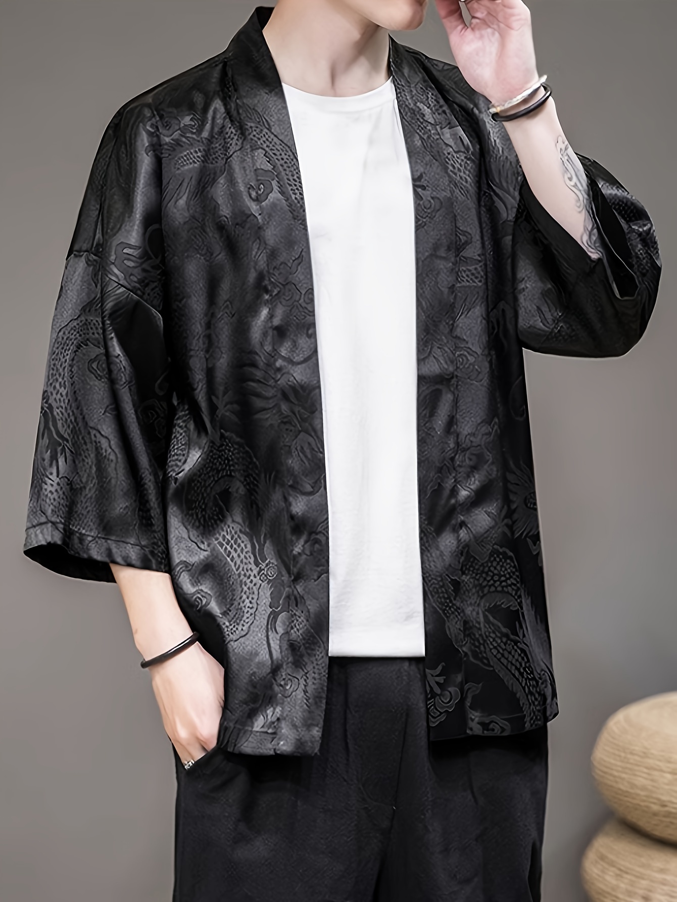 Street Fashion Clothing - 2026 Sommer Herren Kimono mit 3D-Druckdesign