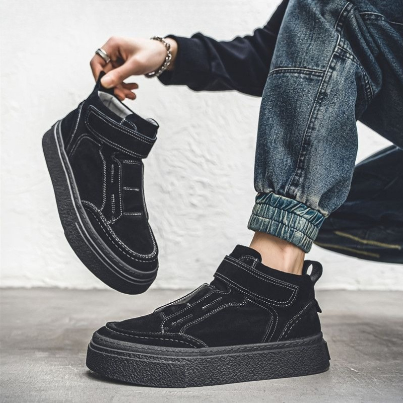 Street Fashion Rome 2026 - 2026 Modische High-Top-Klettverschluss-Schuhe im Retro-Stil, bequeme,