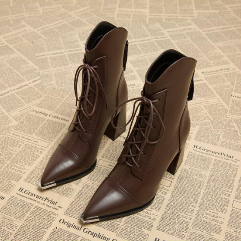 Street Fashion Clothes - Frauen Stiefeletten Mode Spitz High Heels