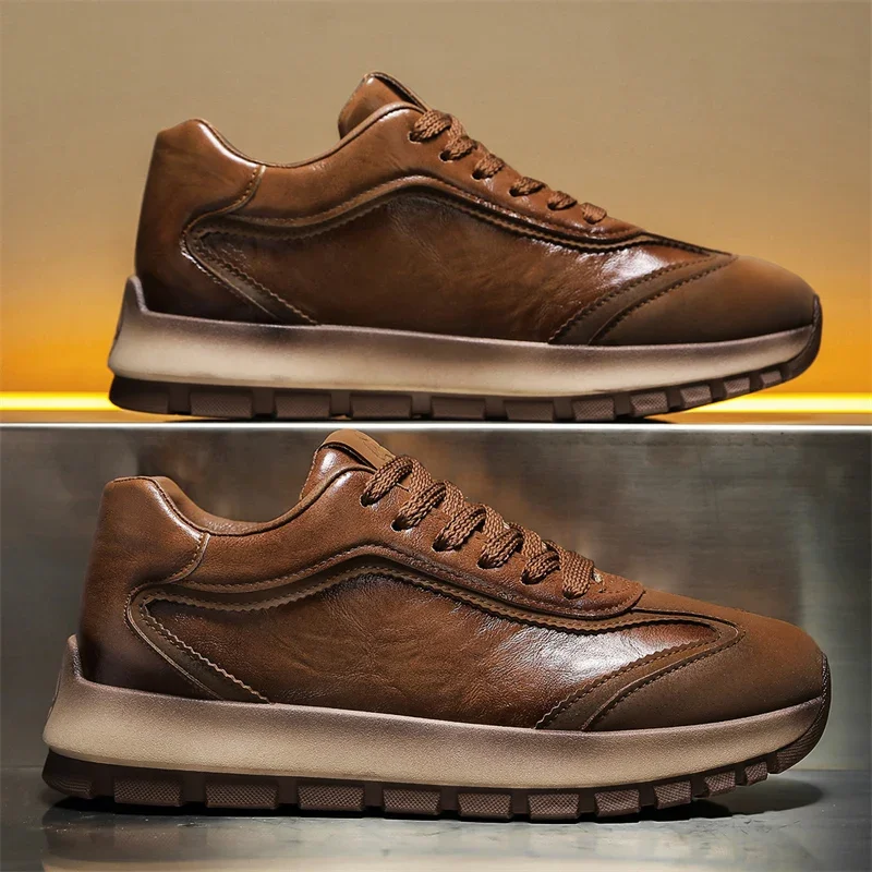 Street Fashion Korean - Luxuriöse Herren-Turnschuhe für alle Jahreszeiten, Leder,