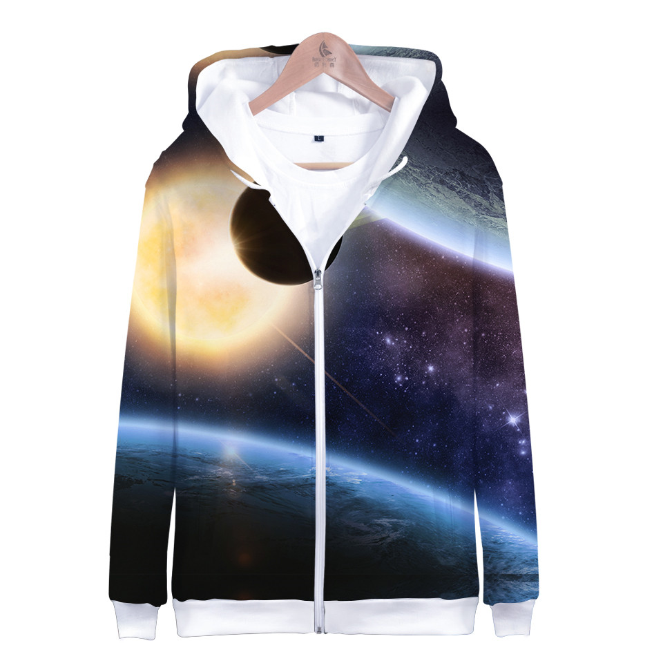 Coat Star Space Galaxy Kapuzen – Street Fashion Zip Up Hoodie Bewertung und Preis