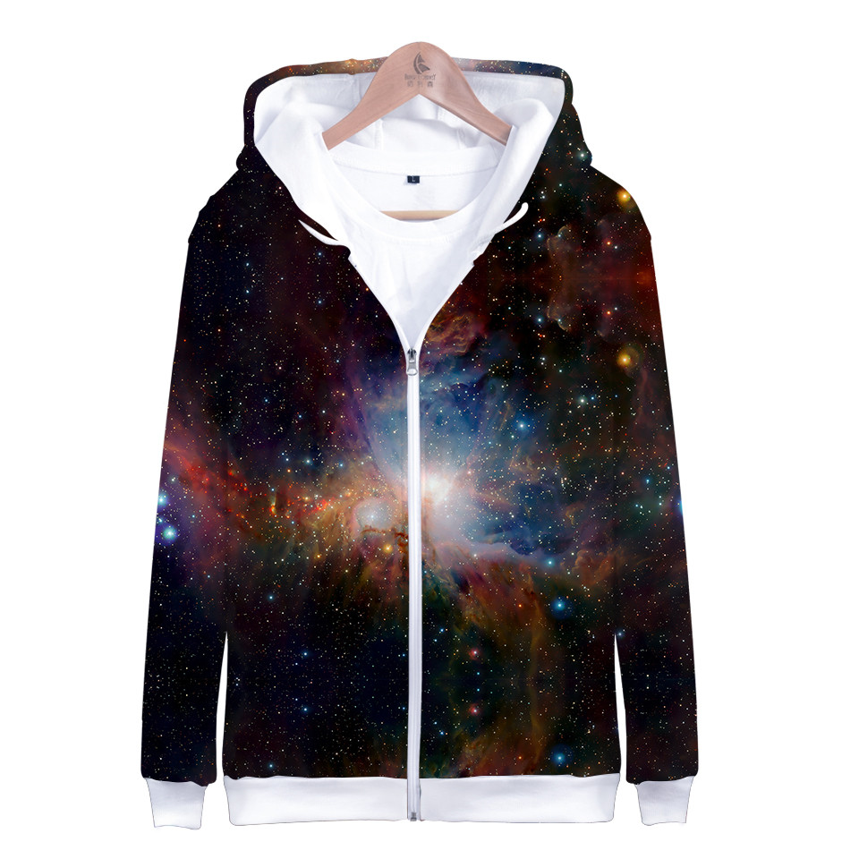 Coat Star Space Galaxy Kapuzen – Street Fashion Zip Up Hoodie Bewertung und Preis