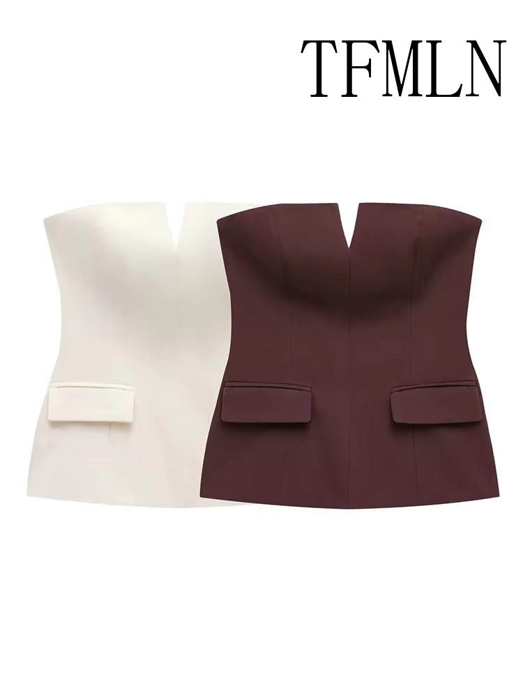TFMLN Damen Trägerloses Crop 2 – Street Fashion Youtube Bewertung und Preis