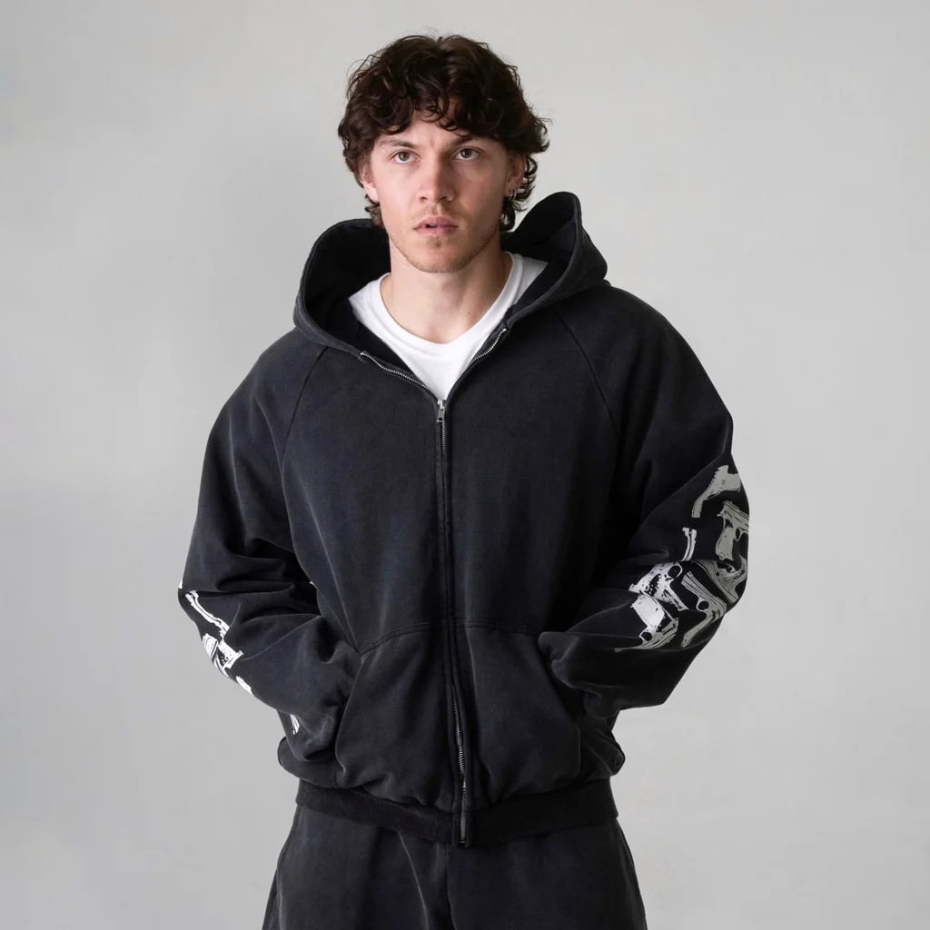 Amerikanischer Streetstyle, kr – Street Fashion Zip Up Hoodie Bewertung und Preis
