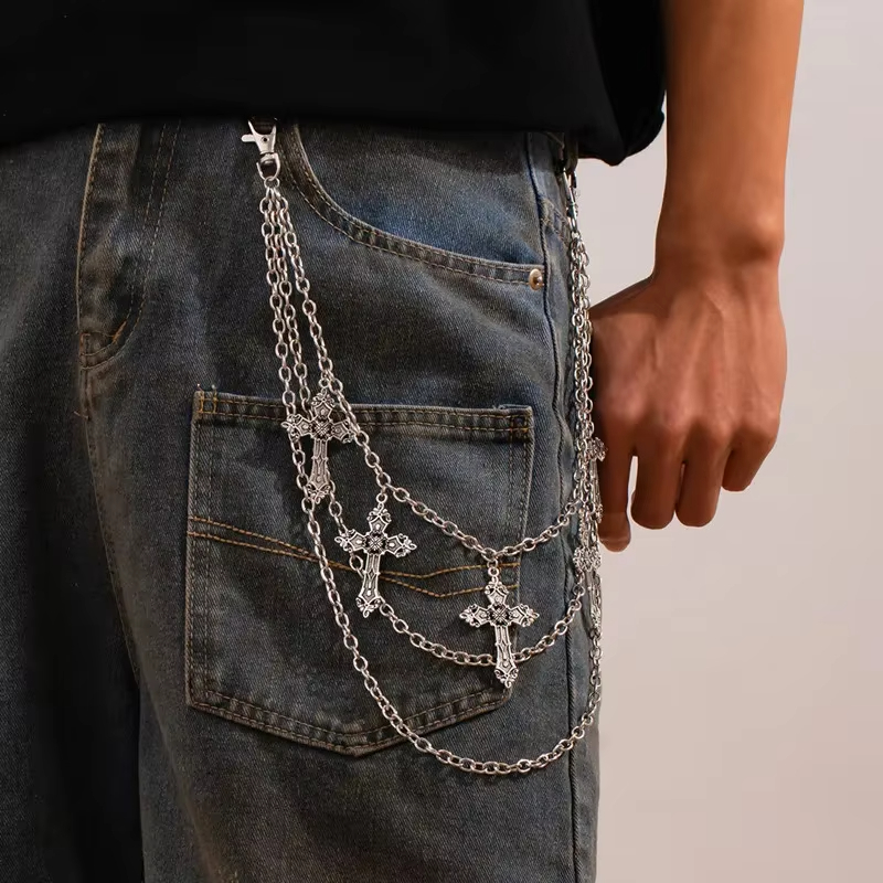 Modische Punk-Metall-Hosenkett – Street Fashion Jewelry Bewertung und Preis