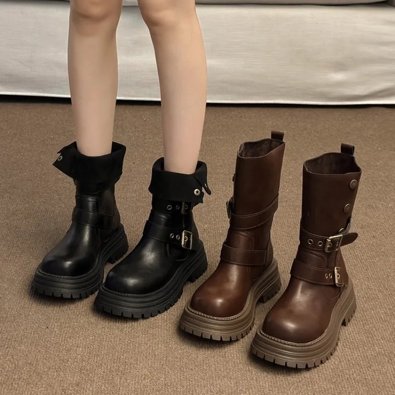 Damen Retro-Knöchelstiefel 202 – Street Fashion Korean Bewertung und Preis
