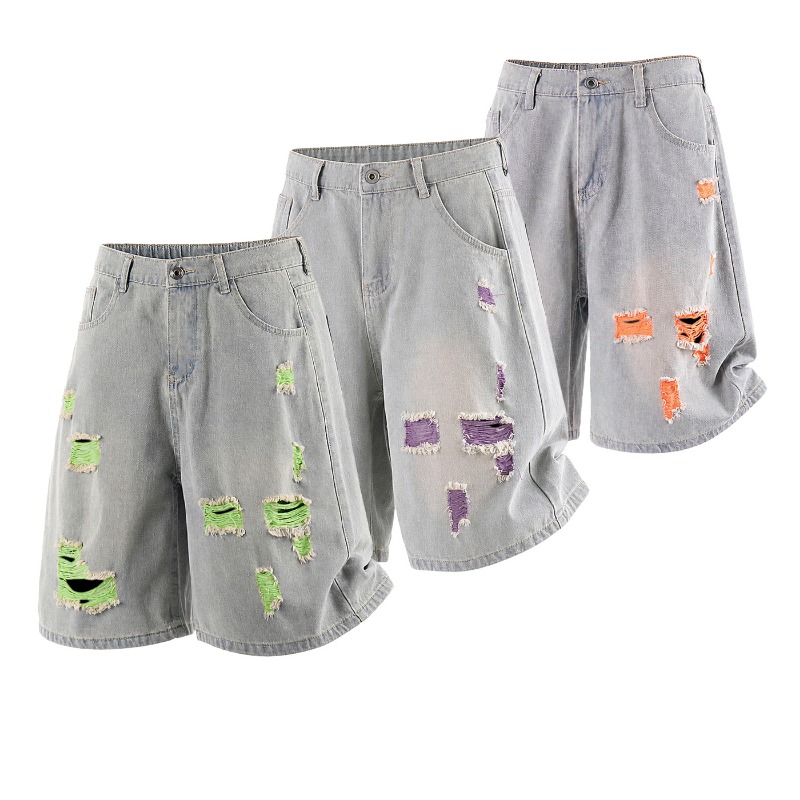 Herren-Jeansshorts mit Futter, – Distressed Jean Rip Bewertung und Preis