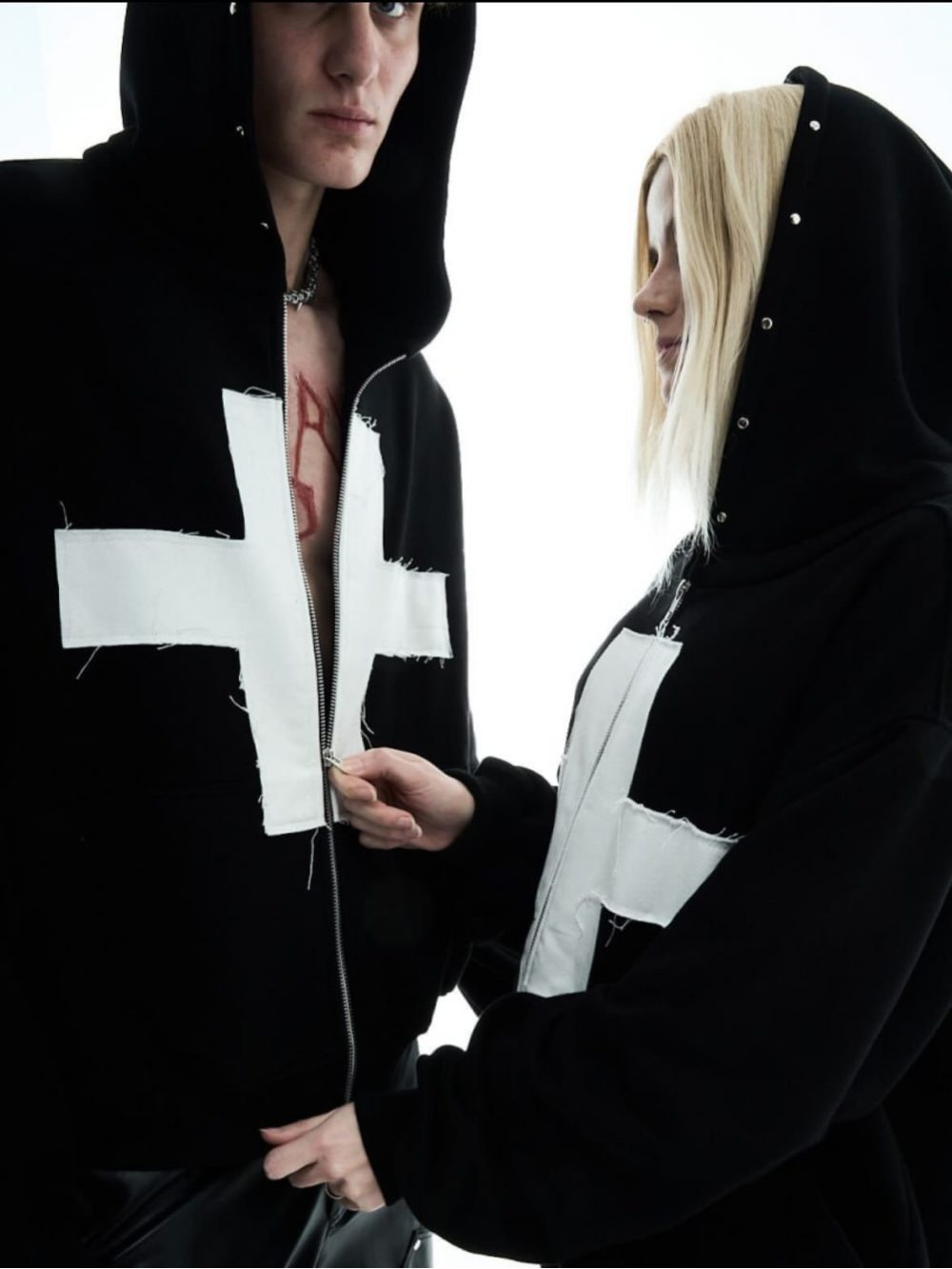2026 Neu Y2K Dark Cross Kapuze – Street Fashion Zip Up Hoodie Bewertung und Preis