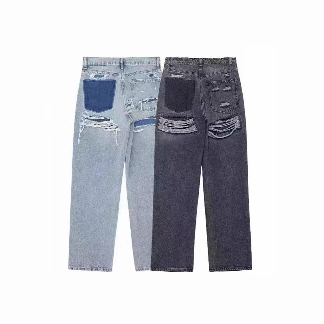 Damen-Jeans mit mittelhohem Bu – Distressed Jean Rip Bewertung und Preis