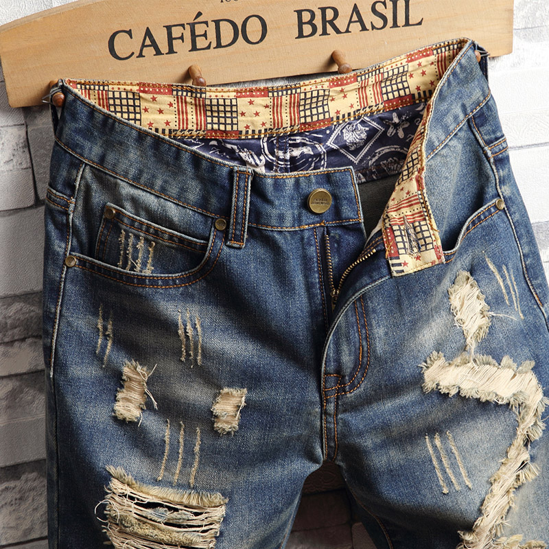 Zerrissene Hip-Hop-Jeans-Short – Distressed Jean Rip Bewertung und Preis