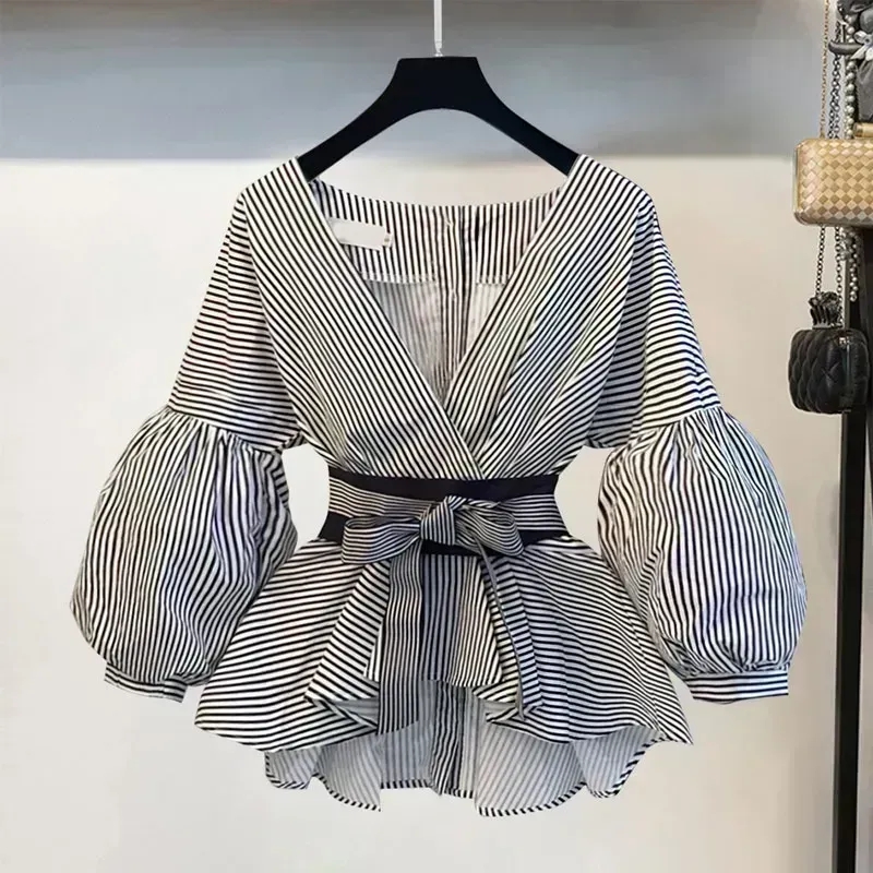 Frauen Elegante V-ausschnitt S – Street Fashion Korean Bewertung und Preis