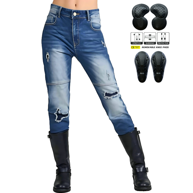 2026 Modische Damen-Motorrad-S – Distressed Jean Rip Bewertung und Preis