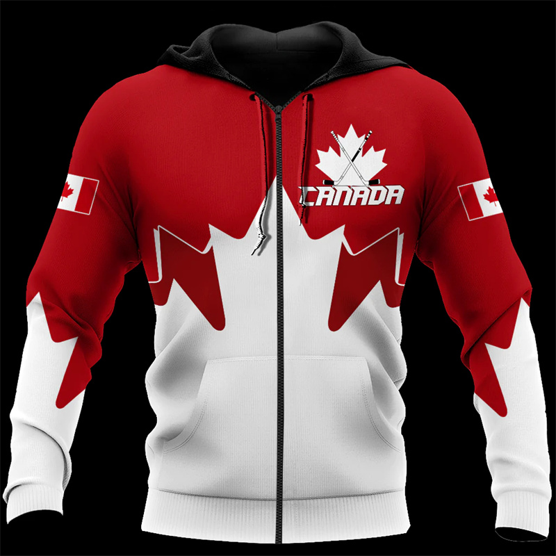 Kanada 3d überall gedruckt Aho – Street Fashion Zip Up Hoodie Bewertung und Preis