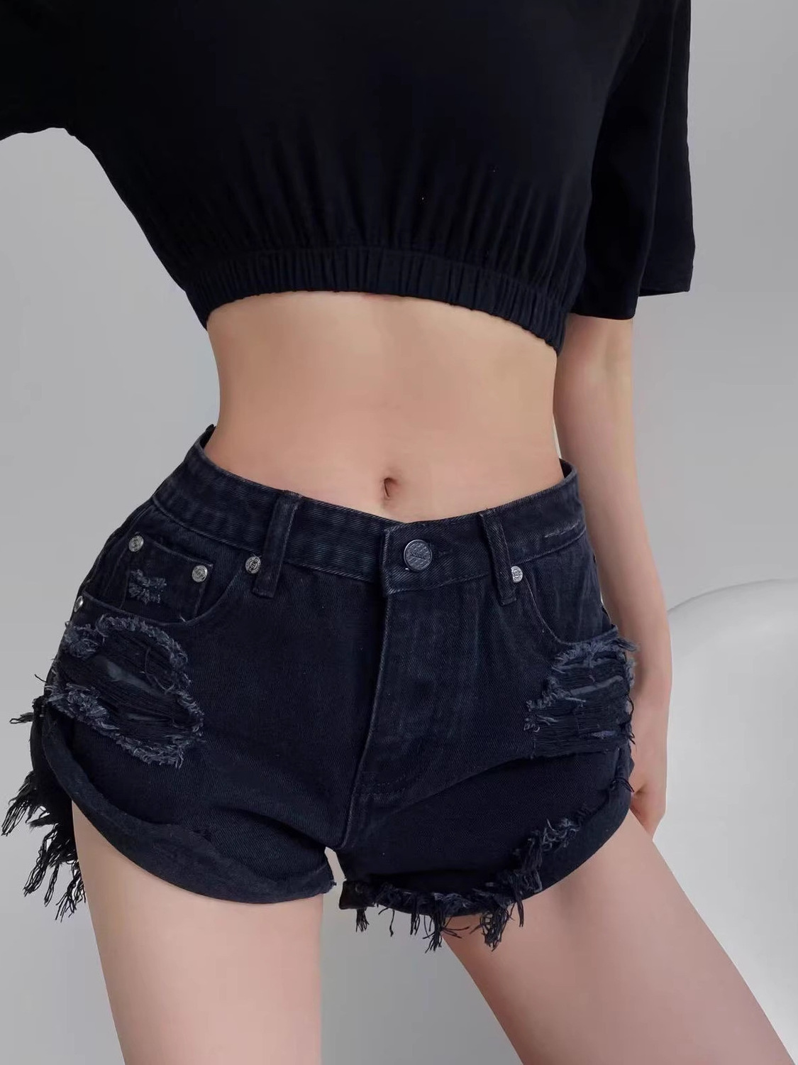 Damen Low-Waist Distressed Den – Distressed Jean Rip Bewertung und Preis