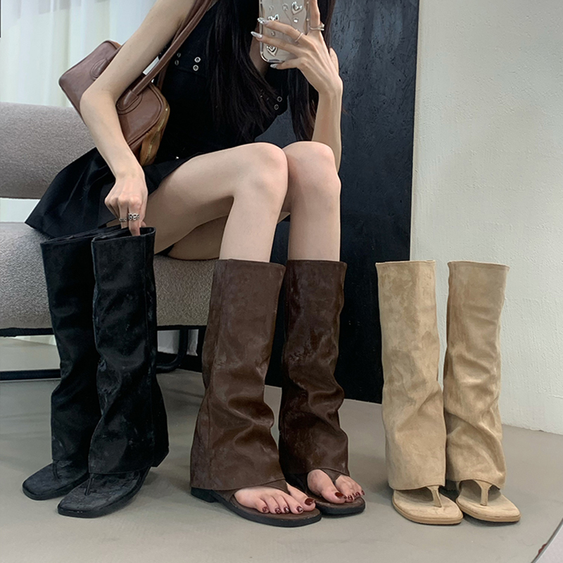 Ausgehöhlte Damenstiefel mit S – Street Fashion Korean Bewertung und Preis