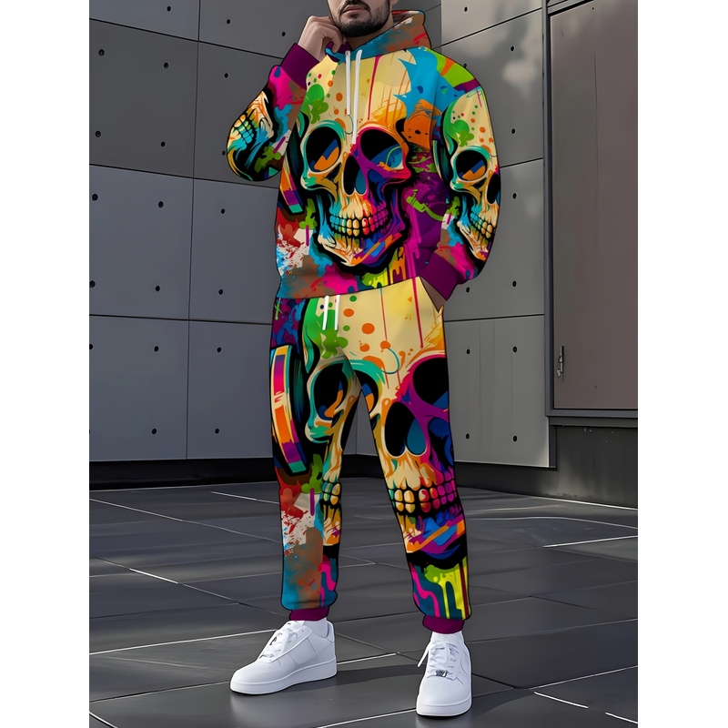 Modisches Skelettmuster-Set, M – Street Fashion Clothing Bewertung und Preis