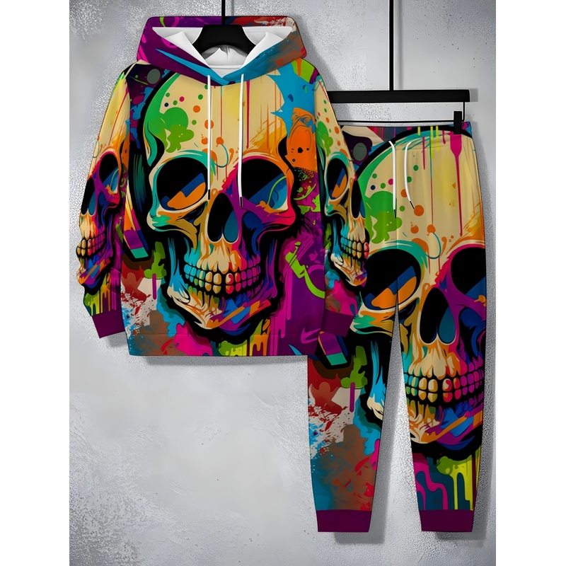 Modisches Skelettmuster-Set, M – Street Fashion Clothing Bewertung und Preis
