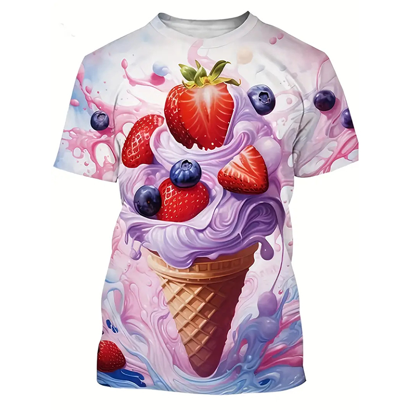Ice Cream Color Fashion T-shir – Street Fashion Trend 2025 Bewertung und Preis