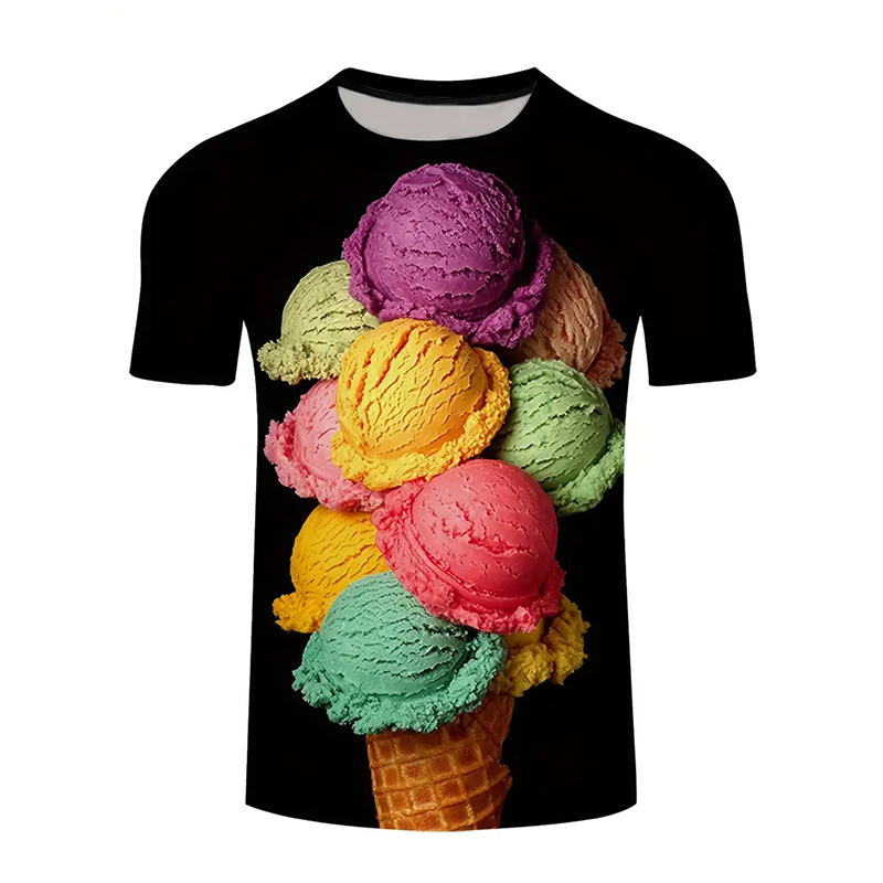 Ice Cream Color Fashion T-shir – Street Fashion Trend 2025 Bewertung und Preis