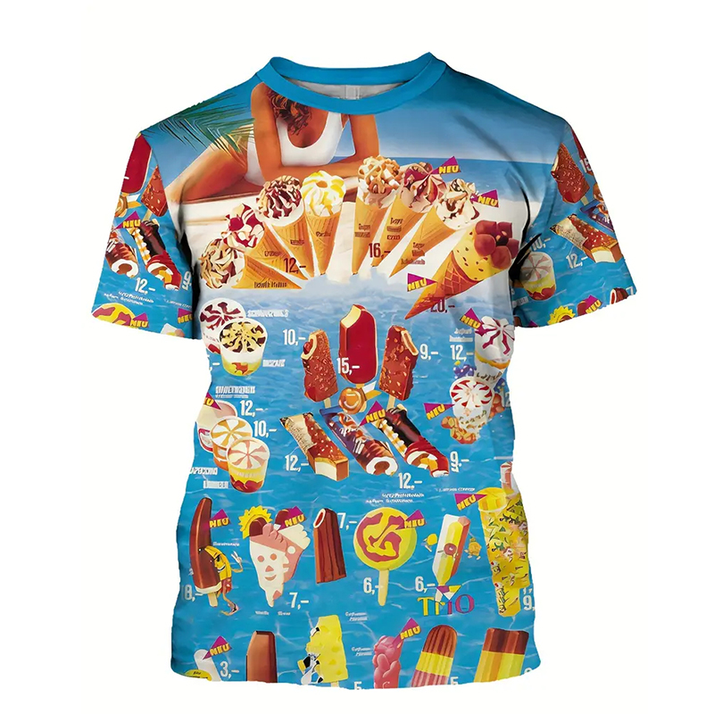 Ice Cream Color Fashion T-shir – Street Fashion Trend 2025 Bewertung und Preis